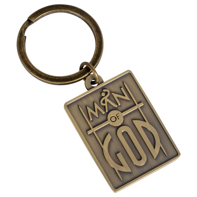 Dicksons Man of God Blessed Antique Bronze Finish Zinc Alloy Metal, Christian Inspirational, Split Key Ring, for Bible Bag, Backpack, Purse, Duffle, Lanyard or Wallet, Keychain, Single - Image 2